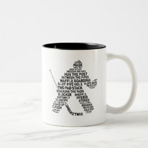 De Café Em Dois Tons Caneca do Netminder do hóquei