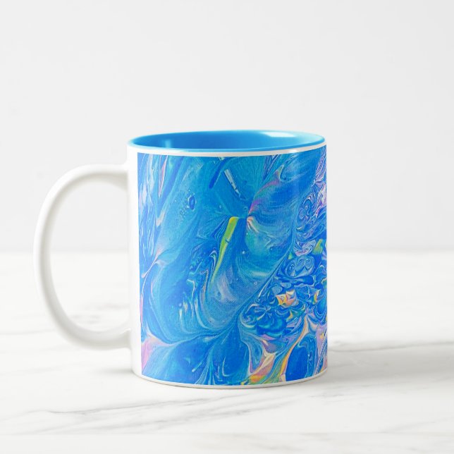De Café Em Dois Tons Caneca do Oceano Azul (Esquerda)