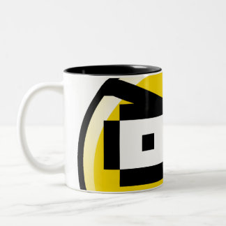 De Café Em Dois Tons Caneca do olhar fixo do brilho