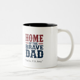 De Café Em Dois Tons Caneca do Pai Corajoso – Presente Patriótico Diver