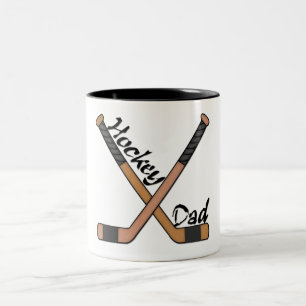 De Café Em Dois Tons Caneca do pai do hóquei