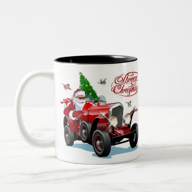 De Café Em Dois Tons Caneca do Papai Noel (Esquerda)