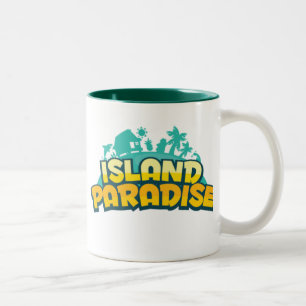 De Café Em Dois Tons Caneca do paraíso da ilha