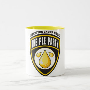 De Café Em Dois Tons Caneca do partido do xixi