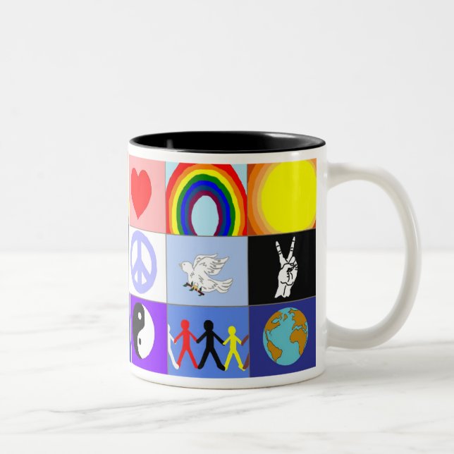 De Café Em Dois Tons caneca do peaceloveunity (Direita)