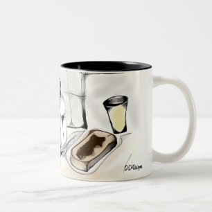 De Café Em Dois Tons Caneca do pequeno almoço