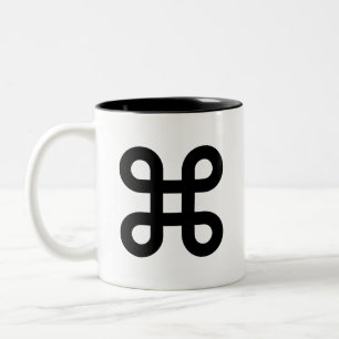 De Café Em Dois Tons Caneca do pictograma do comando