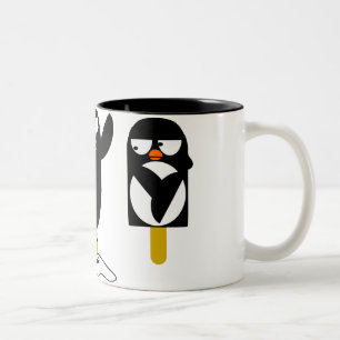 De Café Em Dois Tons caneca do pinguim