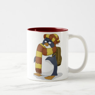 De Café Em Dois Tons Caneca do pinguim