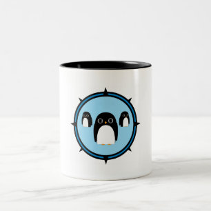 DE CAFÉ EM DOIS TONS CANECA DO PINGUIM