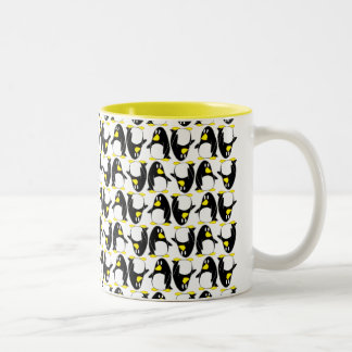 De Café Em Dois Tons Caneca do pinguim