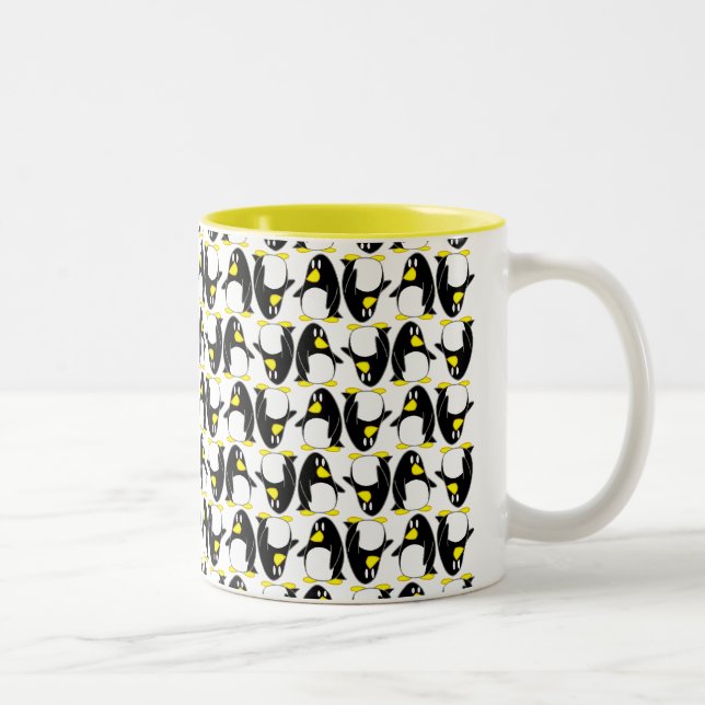 De Café Em Dois Tons Caneca do pinguim (Direita)