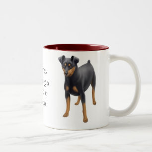 De Café Em Dois Tons Caneca do Pinscher diminuto