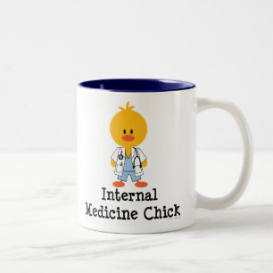 De Café Em Dois Tons Caneca do pintinho da medicina interna