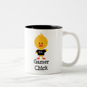 De Café Em Dois Tons Caneca do pintinho do Gamer