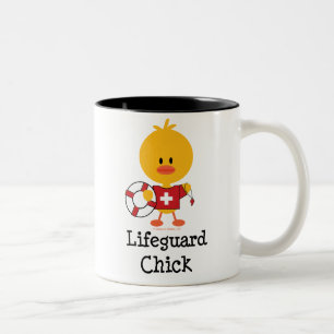 De Café Em Dois Tons Caneca do pintinho do Lifeguard