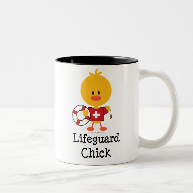 De Café Em Dois Tons Caneca do pintinho do Lifeguard (Direita)