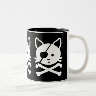 De Café Em Dois Tons Caneca do pirata do gato