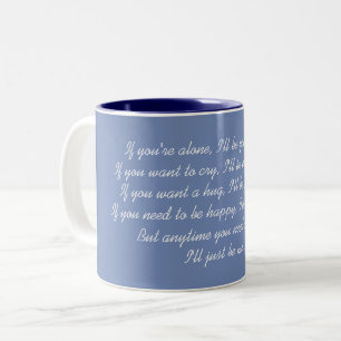 De Café Em Dois Tons Caneca do poema da amizade