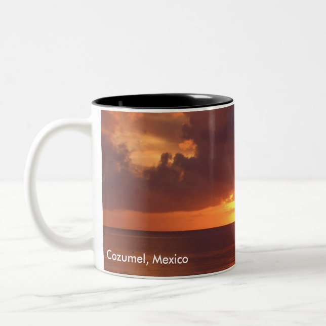 De Café Em Dois Tons Caneca do por do sol (Esquerda)