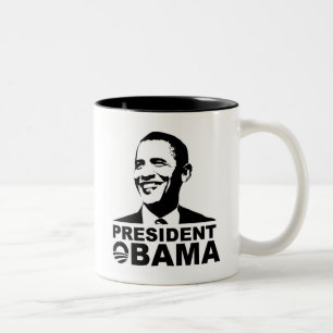 De Café Em Dois Tons Caneca do presidente Obama