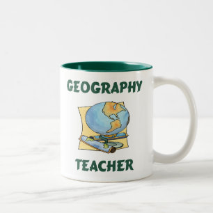 De Café Em Dois Tons Caneca do professor da geografia