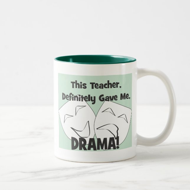 De Café Em Dois Tons Caneca do professor do drama (Direita)