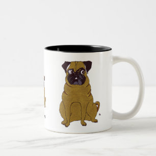 De Café Em Dois Tons Caneca do Pug