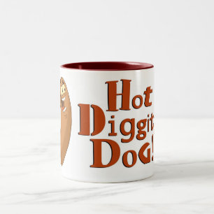 De Café Em Dois Tons Caneca do Quente-Diggity-Cão