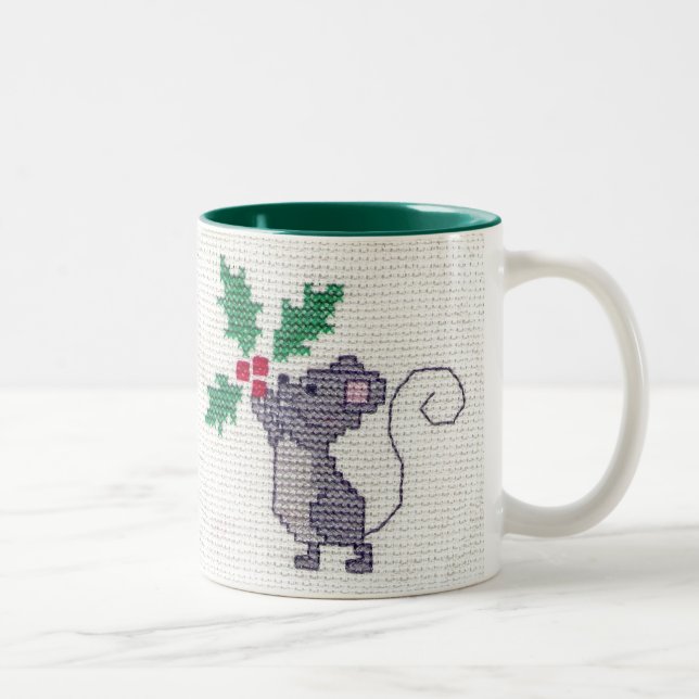 De Café Em Dois Tons Caneca do rato do Natal (Direita)