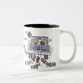 De Café Em Dois Tons Caneca do recem casados - personalize