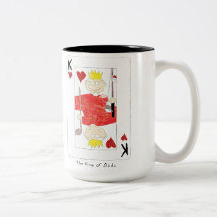 De Café Em Dois Tons caneca do rei dos pais