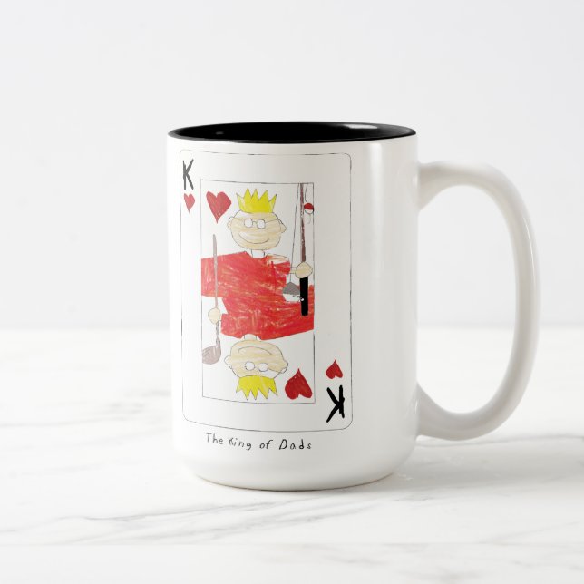 De Café Em Dois Tons caneca do rei dos pais (Direita)