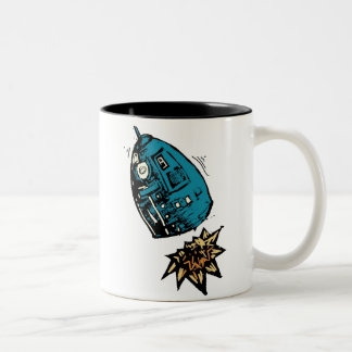 De Café Em Dois Tons Caneca do robô três
