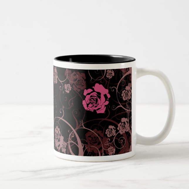 De Café Em Dois Tons Caneca do romance do crepúsculo (Direita)