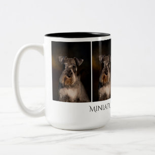 De Café Em Dois Tons Caneca do Schnauzer diminuto