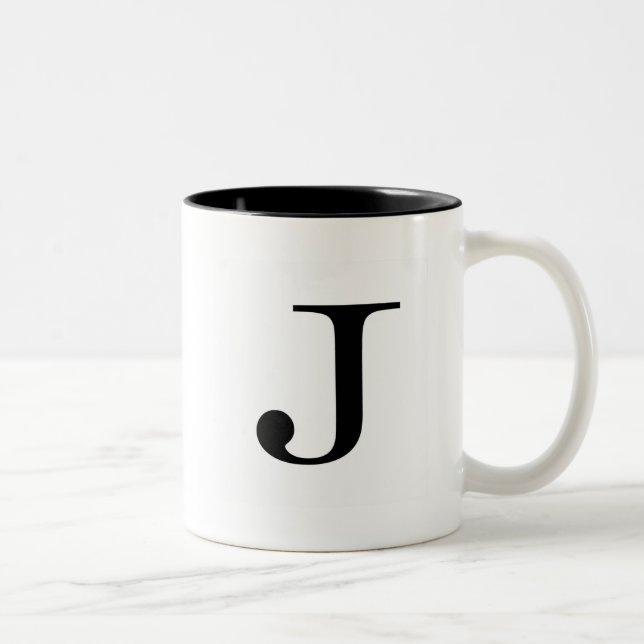 De Café Em Dois Tons Caneca do Serif J (Direita)