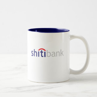 De Café Em Dois Tons caneca do shitibank o banco o mais mudo no mundo