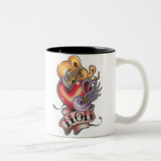 De Café Em Dois Tons Caneca do tatuagem da mamã