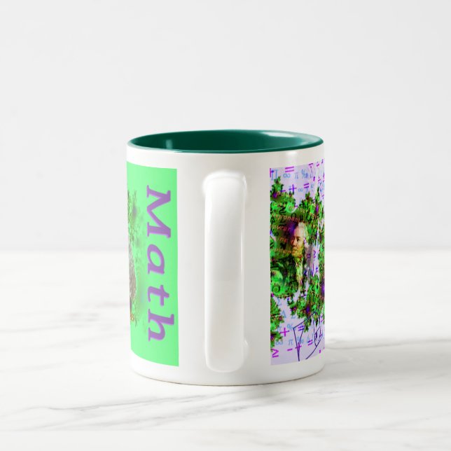 De Café Em Dois Tons Caneca do tema da matemática (Alça)