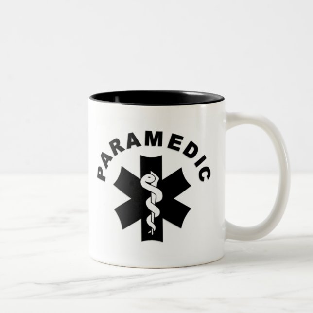 De Café Em Dois Tons Caneca do tema do EMS do paramédico (Direita)