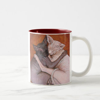 De Café Em Dois Tons Caneca do tempo da sesta dos gatos do gato da