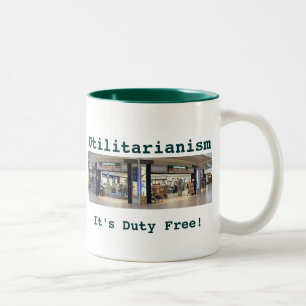 De Café Em Dois Tons Caneca do tom do verde 2 do Utilitarianism (da mã