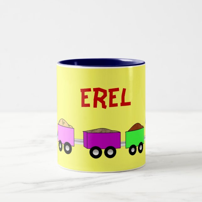 De Café Em Dois Tons Caneca do trem - personalizada (Centro)