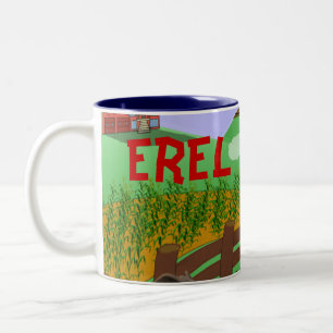 De Café Em Dois Tons Caneca do trem - personalizada