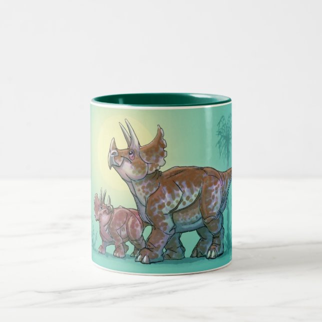 De Café Em Dois Tons Caneca do Triceratops (Centro)