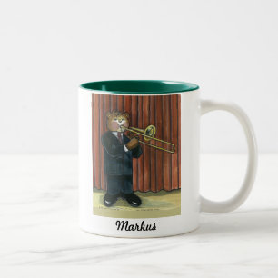 De Café Em Dois Tons Caneca do Trombone