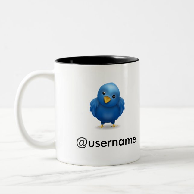 De Café Em Dois Tons Caneca do username do #FAIL do Twitter (Esquerda)