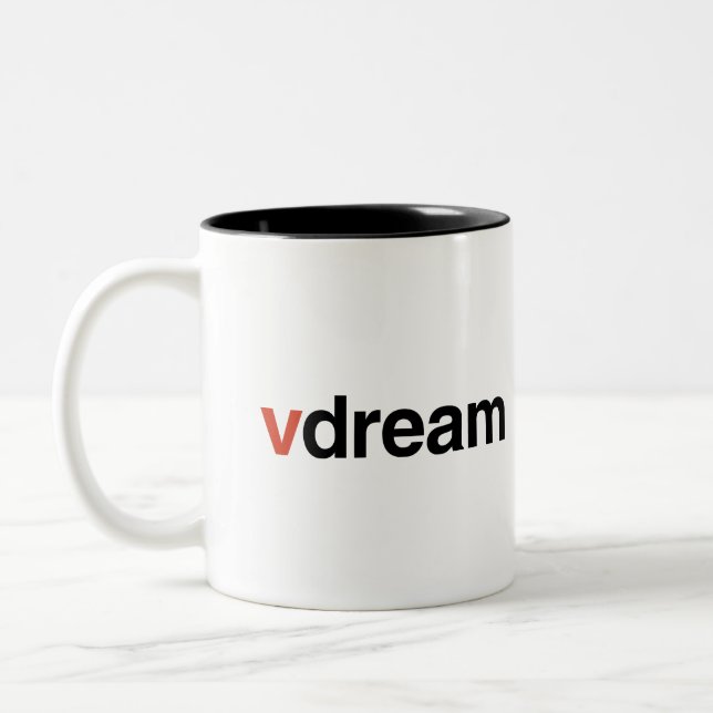 De Café Em Dois Tons caneca do vDream (Esquerda)
