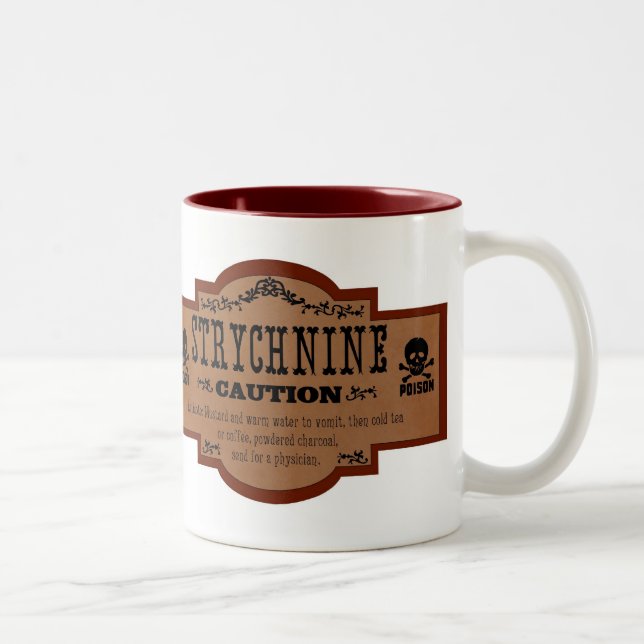 De Café Em Dois Tons Caneca do veneno do Victorian - Strychnine (Direita)